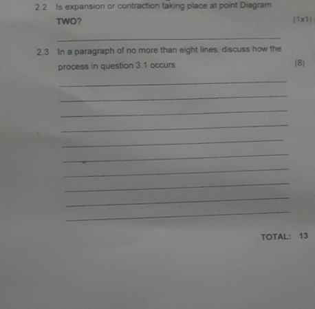 Solved: 2.2 Is expansion or contraction taking place at point Diagram ...