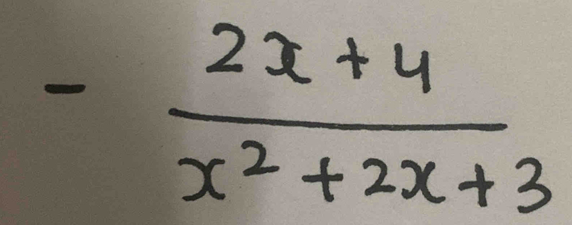 - (2x+4)/x^2+2x+3 