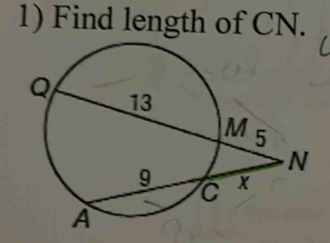 Find length of CN.