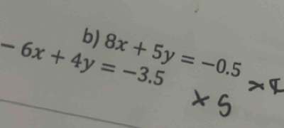 -6x+4y=-3.5 8x+5y=-0.5