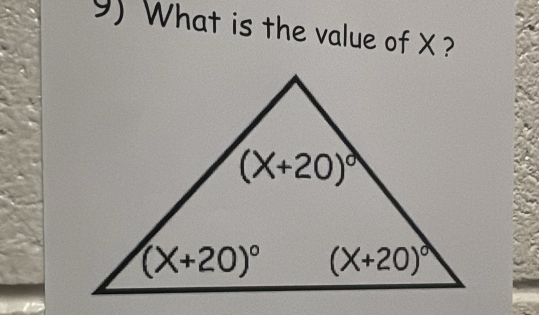 What is the value of X ?