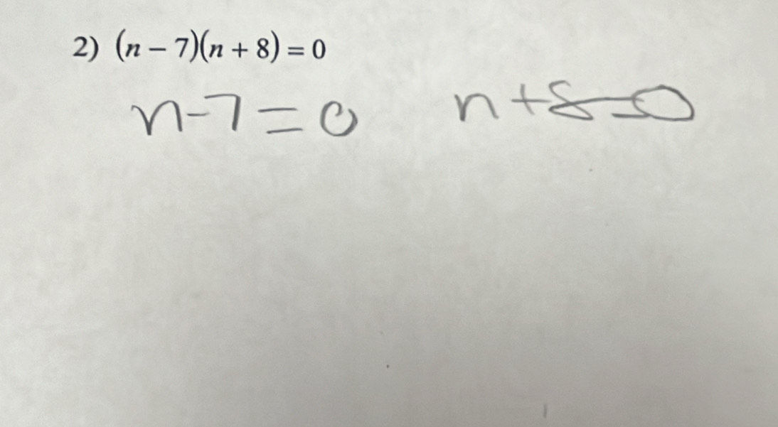 (n-7)(n+8)=0