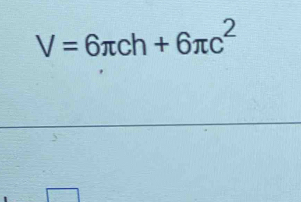 V=6π ch+6π c^2