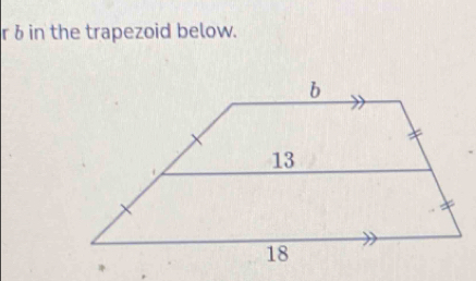 δin the trapezoid below.