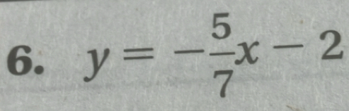 y=- 5/7 x-2