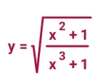 y=sqrt(frac x^2+1)x^3+1