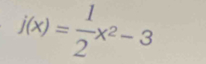 j(x)= 1/2 x^2-3