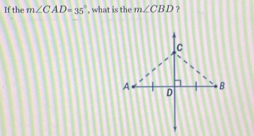 If the m∠ CAD=35° , what is the m∠ CBD ?