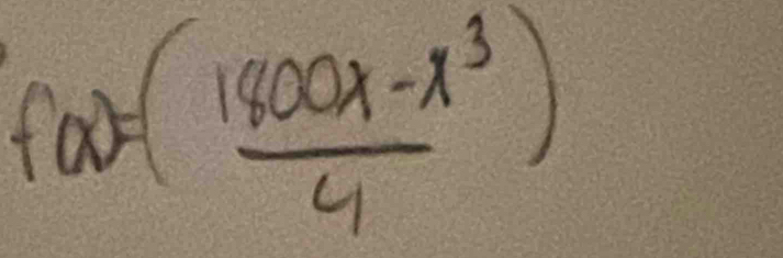 f(x)=( (1400x-x^3)/4 )