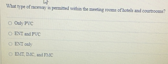 Solved: What type of raceway is permitted within the meeting rooms of ...