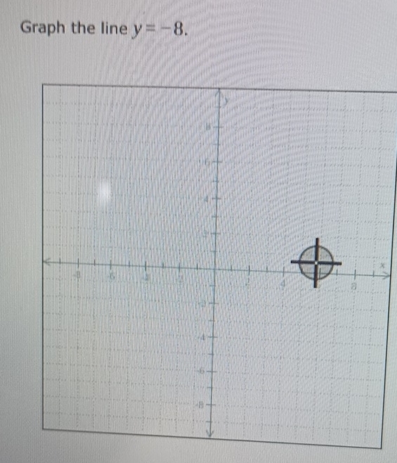 Graph the line y=-8.