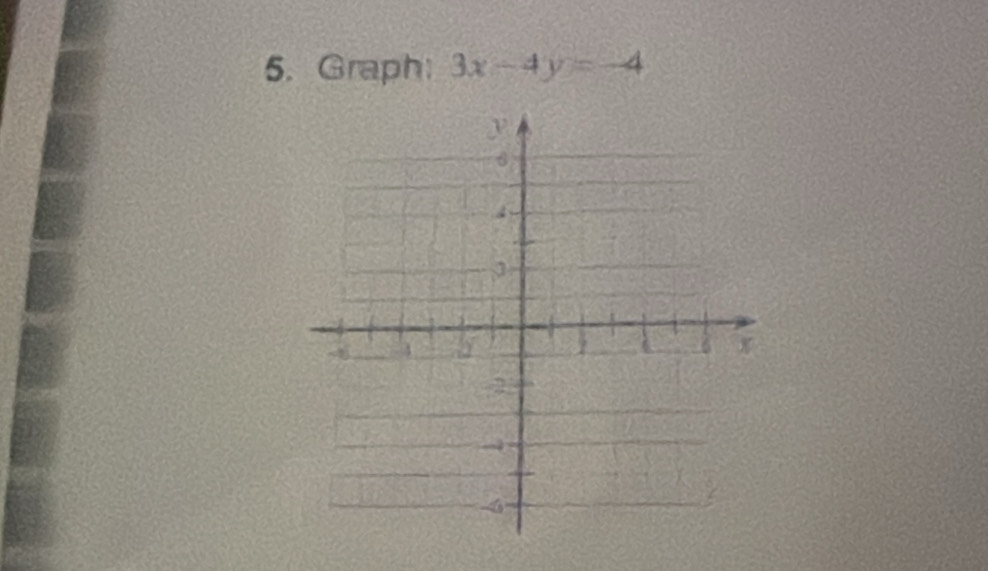 Graph 3x-4y=-4