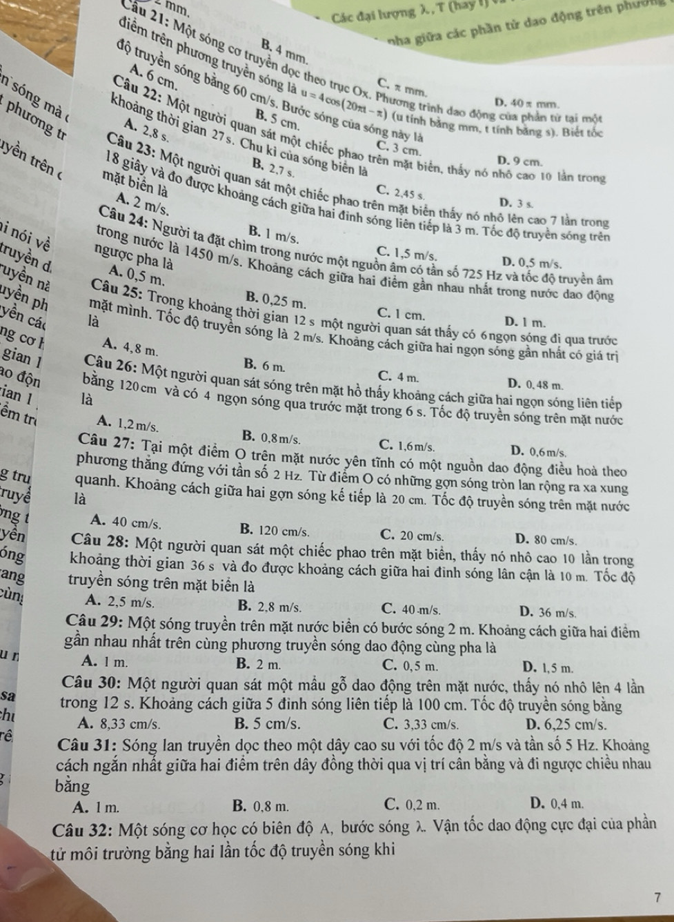 Giải quyết:Các đại lượng λ , T (hay I ) nha giữa các phần tử dạo động ...