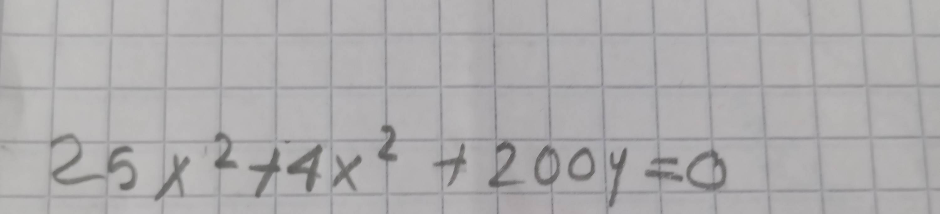 25x^2+4x^2+200y=0