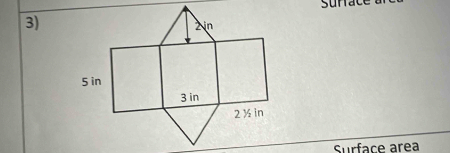 surface 
3) 
Surface area