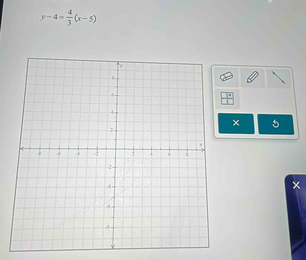 y-4= 4/3 (x-5)
×