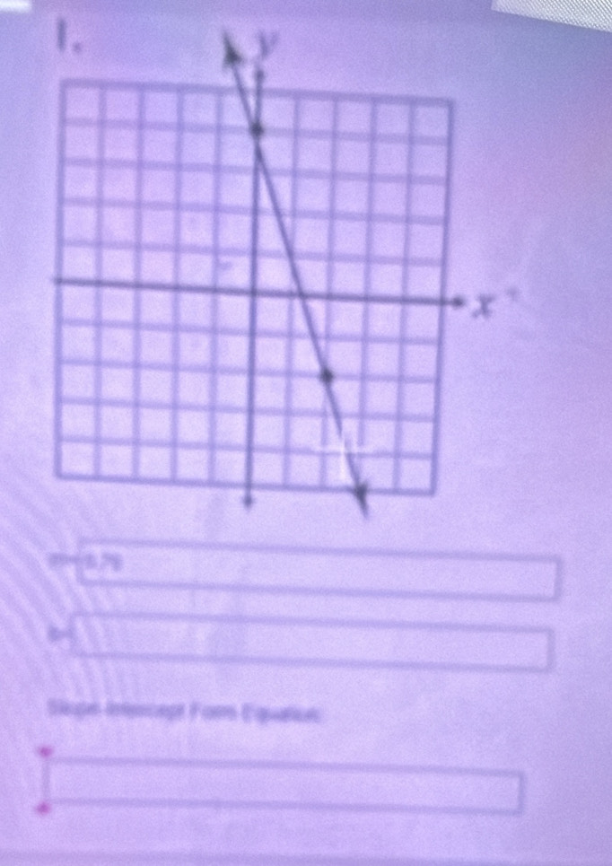 478 
Slupe Inercept For Equation 
*