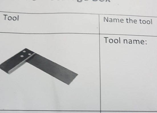 Tool Name the tool 
Tool name: