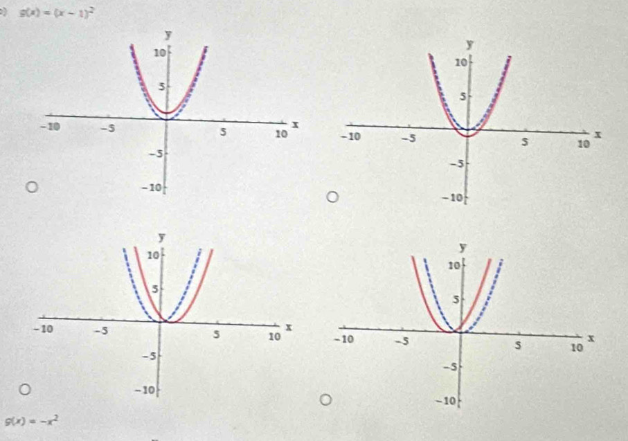 g(x)=(x-1)^2
g(x)=-x^2