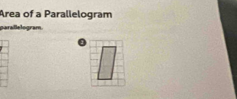 Area of a Parallelogram 
parallelogram.