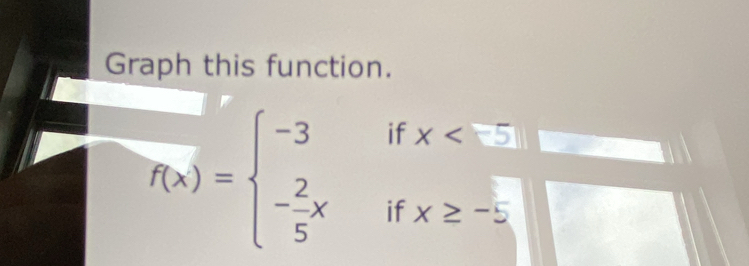 Graph this function. 
^circ  
□  
if