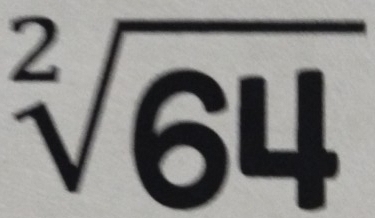 sqrt[2](64)