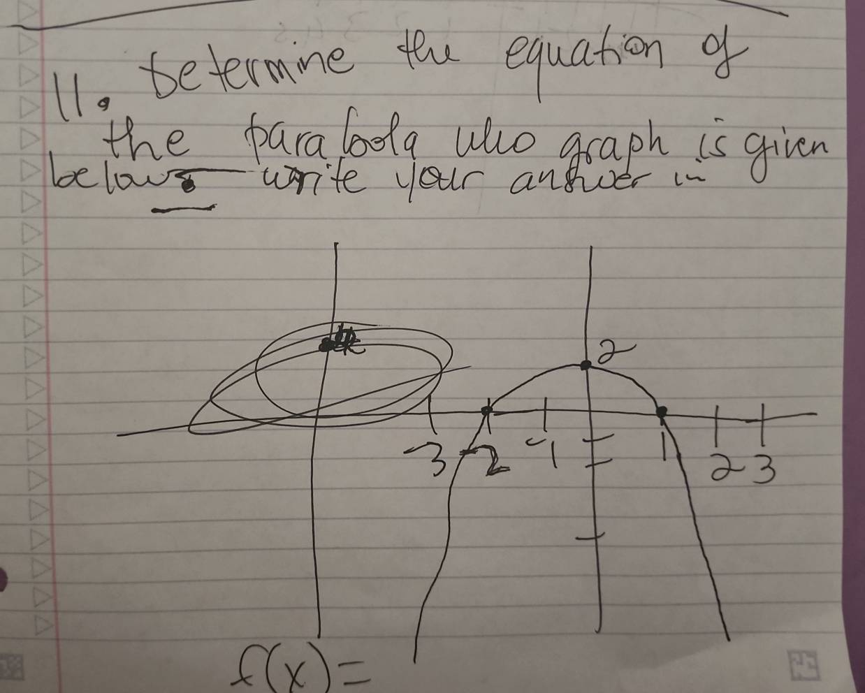 ll. betermine the equation g
f(x)=