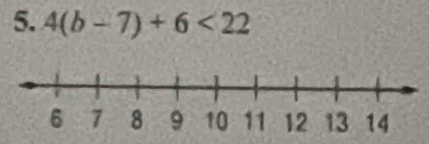 4(b-7)+6<22</tex>