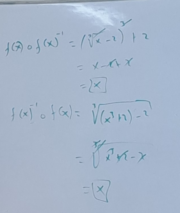 f(x)circ f(x)^-1=(sqrt[3](x)-2)^2+2
=x-c+x
=boxed X
f(x)^-1circ f(x)=sqrt[3]((x^3+2)-2)
=sqrt[x](x^nx-x)
=boxed x