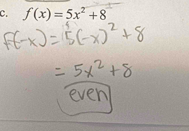 f(x)=5x^2+8