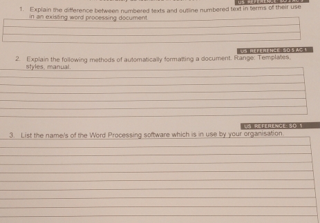 Solved: Explain the difference between numbered texts and outline ...