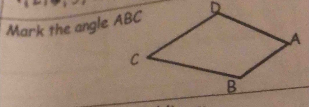 Mark the angle ABC