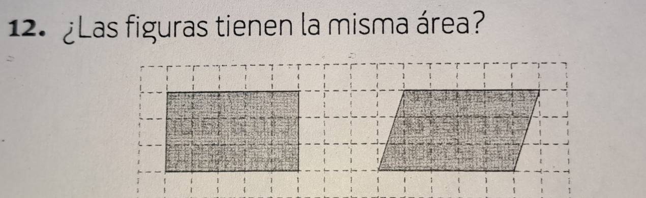 ¿Las figuras tienen la misma área?