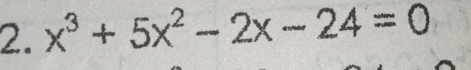 x^3+5x^2-2x-24=0