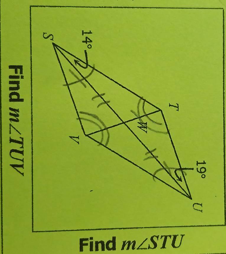 Find m∠ STU