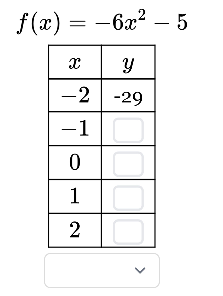 f(x)=-6x^2-5