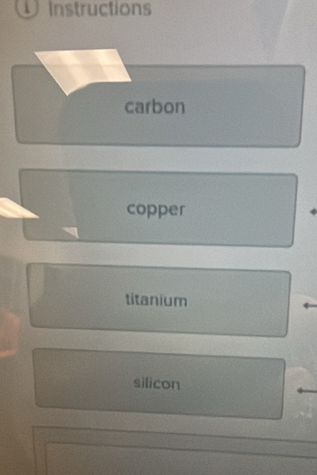 Instructions
carbon
copper
titanium
silicon