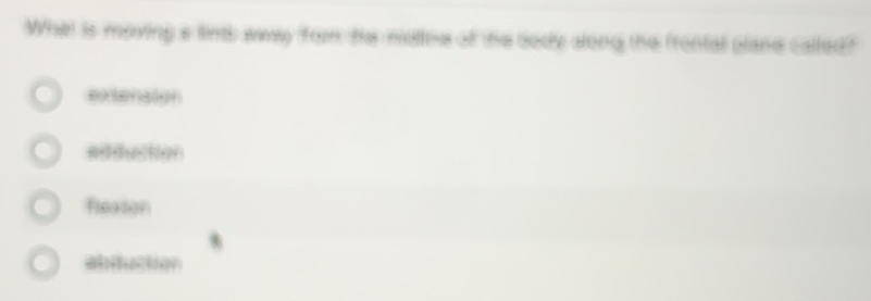 Solved: What is moving s timb sway fom tenolthe of the body along the ...