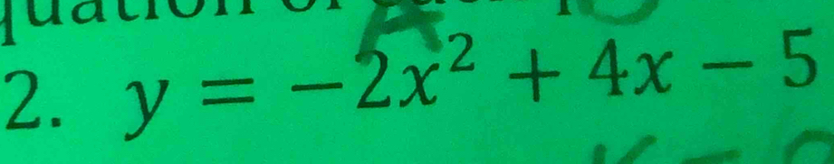 y=-2x^2+4x-5