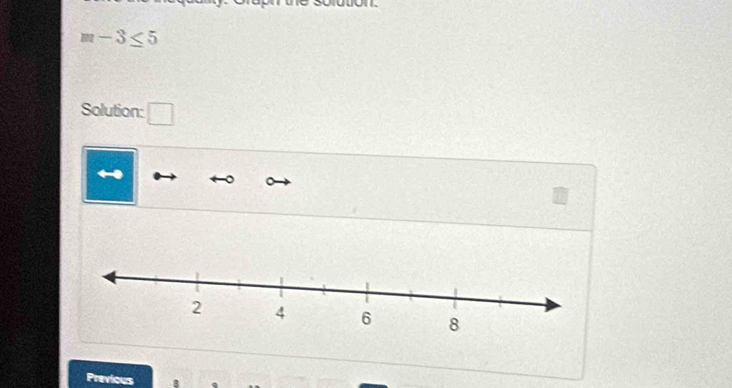 m-3≤ 5
Solution: □ 
Previous