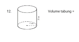 Volume tabung =