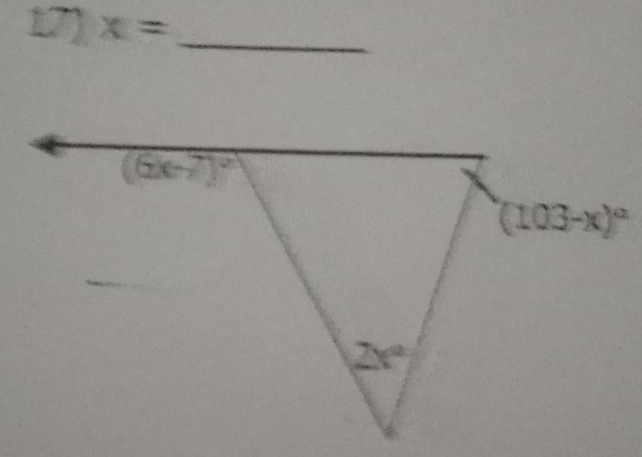 ∠ wedge x= _