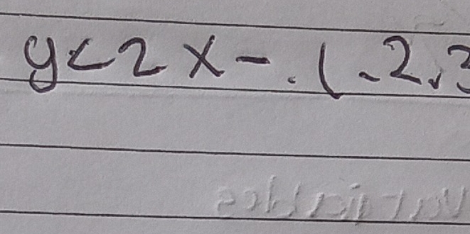 y<2x-.(-2.3