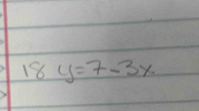 18y=7-3x