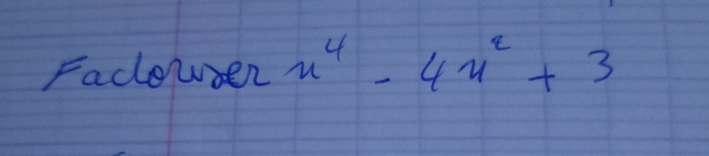 Fadewen x^4-4x^2+3