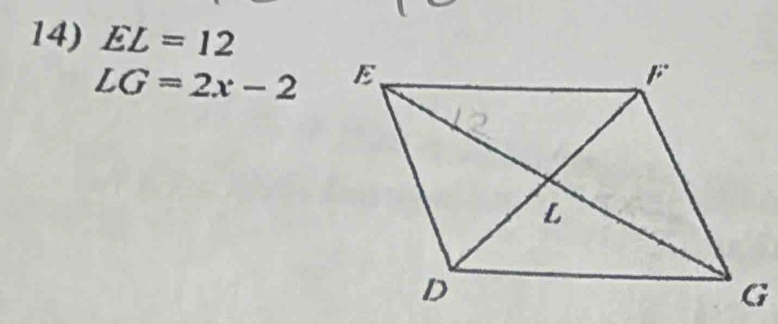 EL=12
LG=2x-2