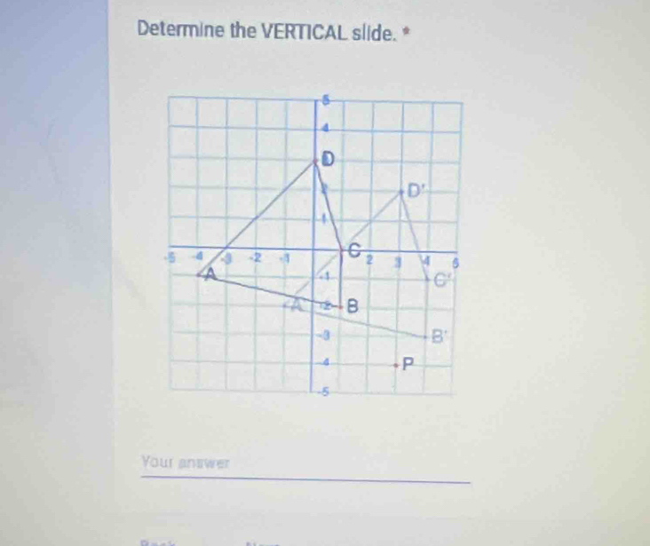 Determine the VERTICAL slide. *
Your answer