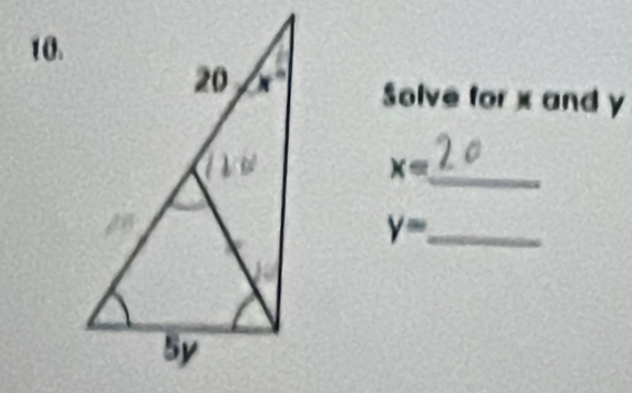 Solve for x and y
_
x=
_ y=