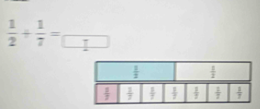  1/2 + 1/7 =frac 