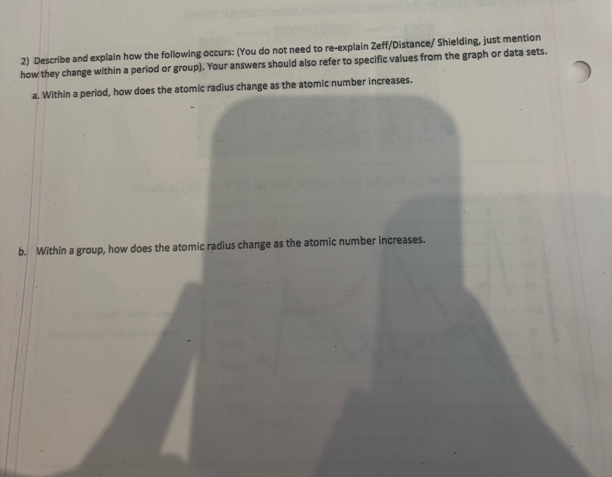 Solved: Describe and explain how the following occurs: (You do not need ...